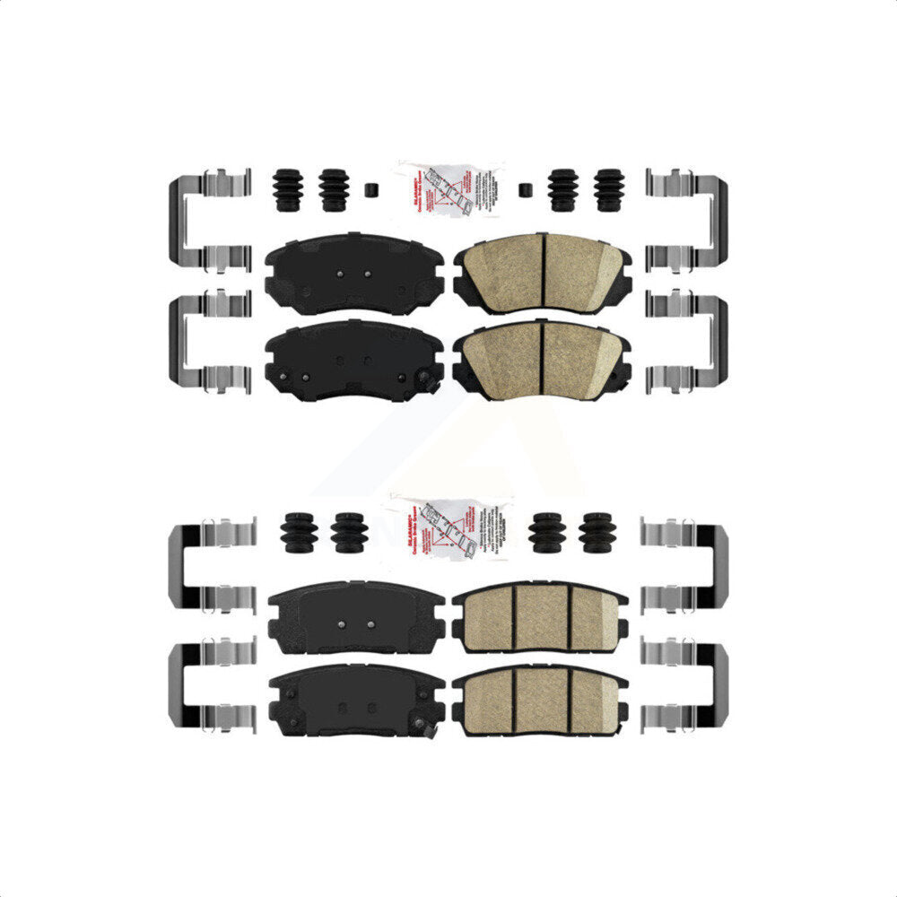 AmeriBRAKES Front Rear Ceramic Disc Brake Pads Kit For 2010-2017 Chevrolet Equinox GMC Terrain KNF-100624
