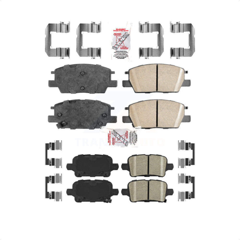 AmeriBRAKES Front Rear Ceramic Disc Brake Pads Kit For Chevrolet Equinox Malibu GMC Terrain Buick LaCrosse KNF-100626