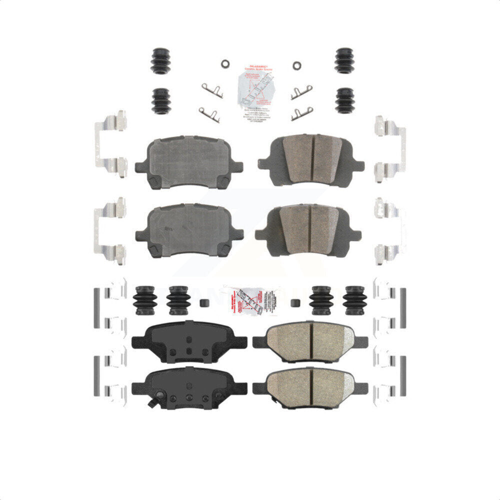 AmeriBRAKES Front Rear Ceramic Disc Brake Pads Kit For Chevrolet Malibu Pontiac G6 Cobalt Saturn Aura HHR G5 KNF-100638
