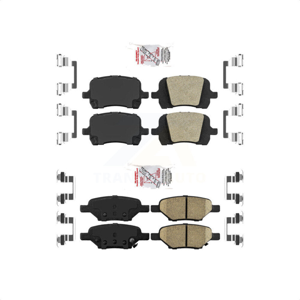 AmeriBRAKES Front Rear Ceramic Disc Brake Pads Kit For Chevrolet Malibu Pontiac G6 Cobalt Saturn Aura HHR G5 KNF-100644