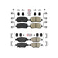 AmeriBRAKES Front Rear Ceramic Disc Brake Pads Kit For Pontiac G5 Pursuit KNF-100647