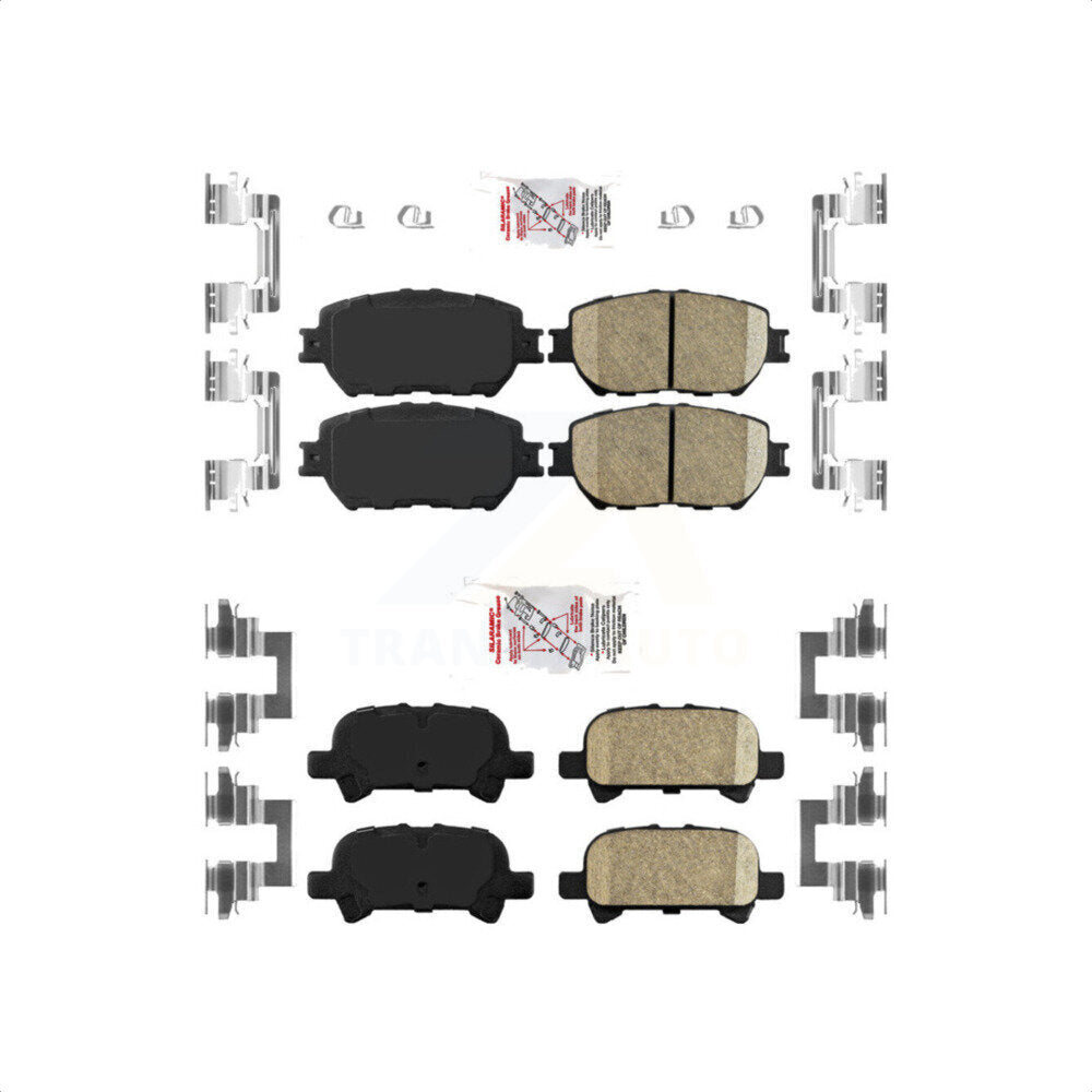 AmeriBRAKES Front Rear Ceramic Disc Brake Pads Kit For Toyota Camry Vehicles Manufactured In USA KNF-100654