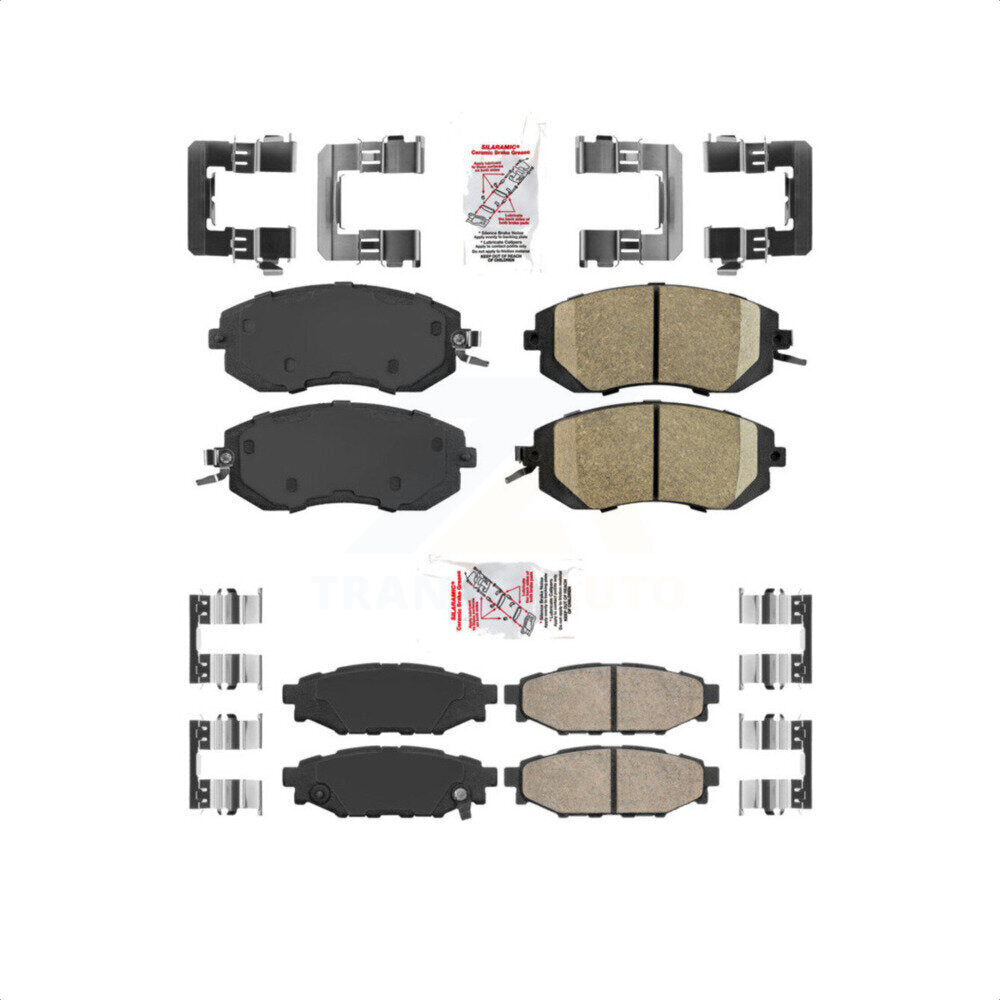 AmeriBRAKES Front Rear Ceramic Disc Brake Pads Kit For Subaru Forester Impreza Outback XV Crosstrek Legacy Scion FR-S BRZ WRX KNF-100660