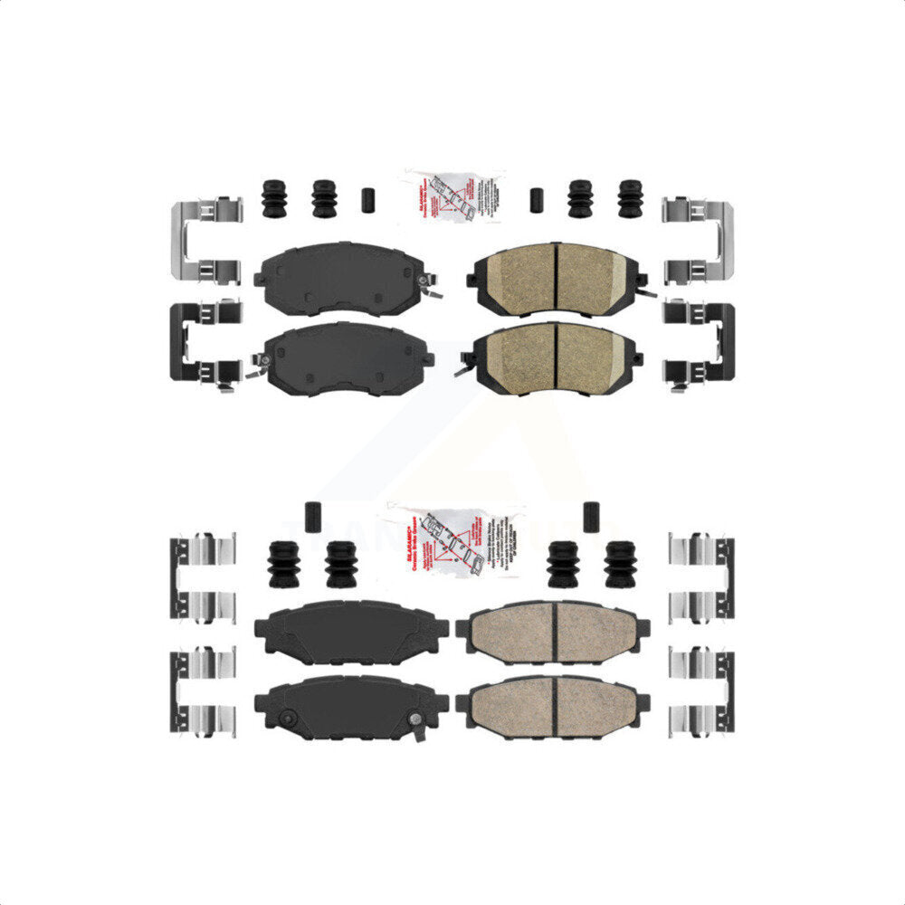 AmeriBRAKES Front Rear Ceramic Disc Brake Pads Kit For Subaru Forester Impreza Outback XV Crosstrek Legacy Scion FR-S BRZ WRX KNF-100663