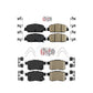 AmeriBRAKES Front Rear Ceramic Disc Brake Pads Kit For Honda Accord KNF-100692