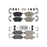 AmeriBRAKES Front Rear Ceramic Disc Brake Pads Kit For Nissan Altima Murano Maxima INFINITI FX35 FX45 KNF-100711