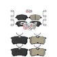AmeriBRAKES Front Rear Semi-Metallic Disc Brake Pads Kit For 2014-2019 Ford Fiesta ST KNF-100735