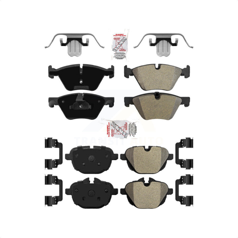 AmeriBRAKES Front Rear Semi-Metallic Disc Brake Pads Kit For BMW 528i xDrive KNF-100745