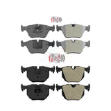 AmeriBRAKES Front Rear Semi-Metallic Disc Brake Pads Kit For BMW X3 330Ci 330i Z4 330xi M3 KNF-100749