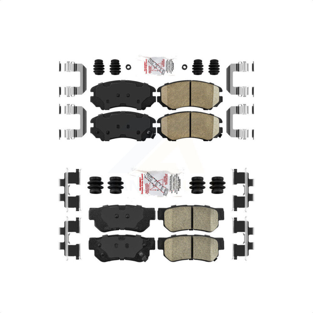 AmeriBRAKES Front Rear Ceramic Disc Brake Pads Kit For Hyundai Kia Elantra Optima Sportage Tucson Sonata Magentis KNF-100764