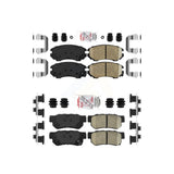 AmeriBRAKES Front Rear Ceramic Disc Brake Pads Kit For Hyundai Kia Elantra Optima Sportage Tucson Sonata Magentis KNF-100764