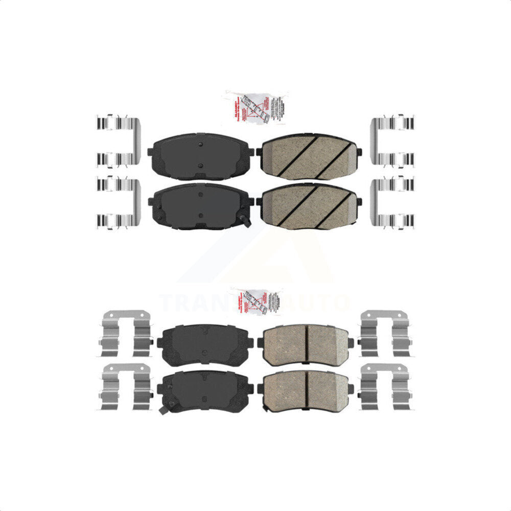 AmeriBRAKES Front Rear Ceramic Disc Brake Pads Kit For Hyundai Elantra Kia Forte Koup Forte5 KNF-100775