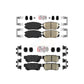 AmeriBRAKES Front Rear Ceramic Disc Brake Pads Kit For Hyundai Sonata Azera KNF-100780