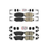 AmeriBRAKES Front Rear Ceramic Disc Brake Pads Kit For Hyundai Sonata Azera KNF-100780