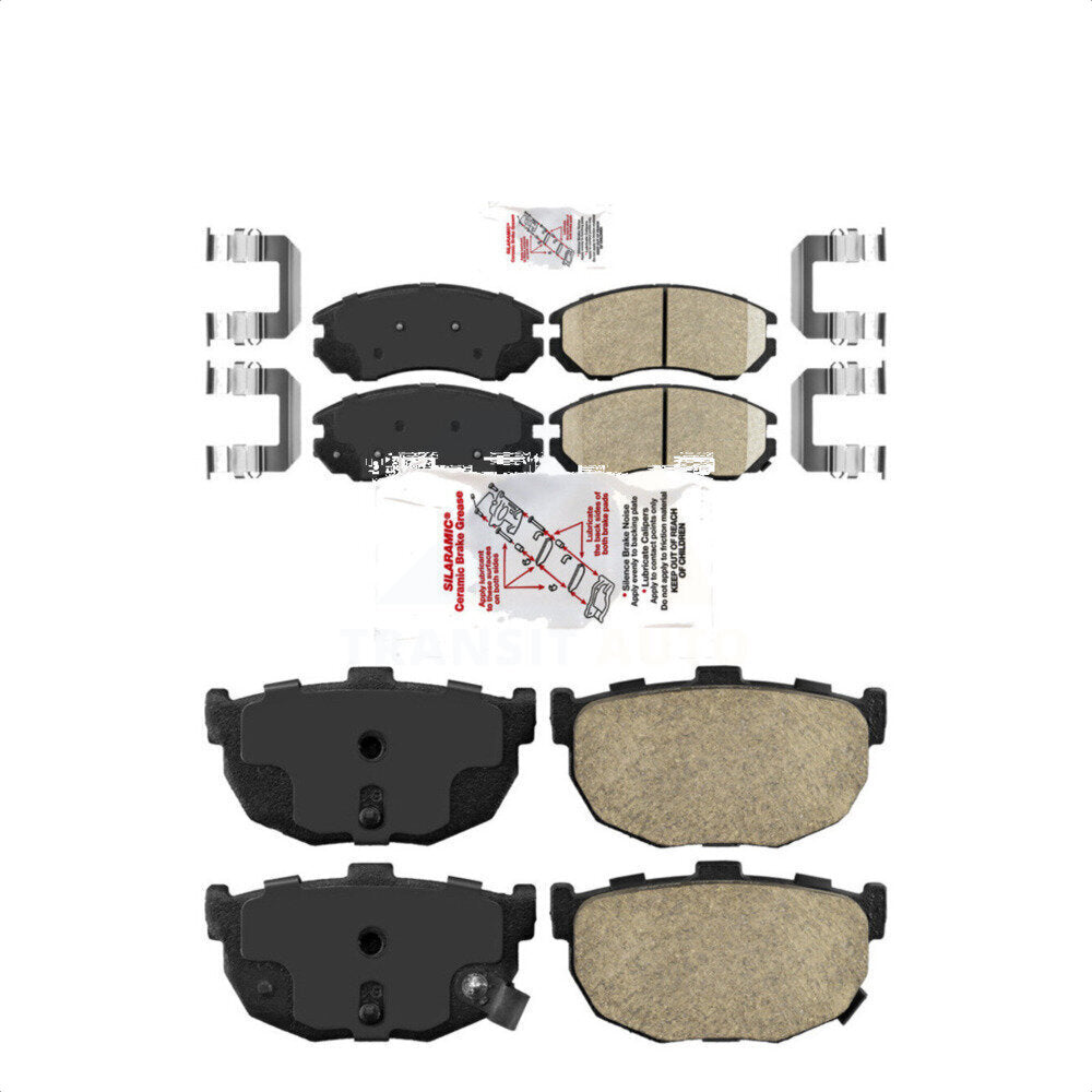 AmeriBRAKES Front Rear Ceramic Disc Brake Pads Kit For 2004-2008 Hyundai Tiburon KNF-100792