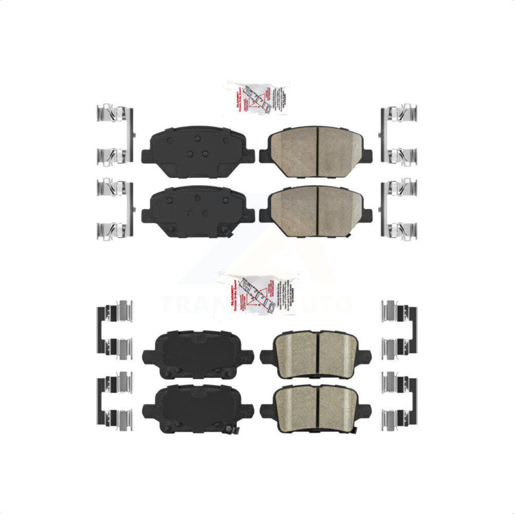 AmeriBRAKES Front Rear Ceramic Disc Brake Pads Kit For Chevrolet Equinox GMC Terrain Buick LaCrosse KNF-100805