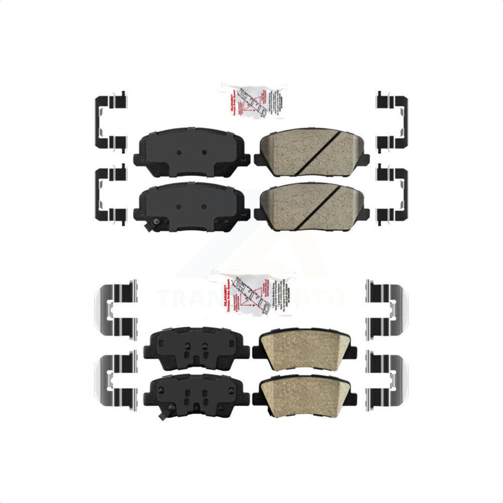AmeriBRAKES Front Rear Ceramic Disc Brake Pads Kit For Kia Forte Forte5 Koup KNF-100811