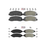 AmeriBRAKES Front Rear Semi-Metallic Disc Brake Pads Kit For 2005-2007 Ford F-250 Super Duty F-350 KNF-100814