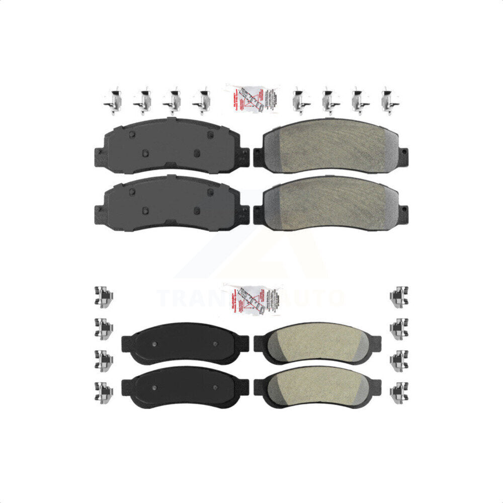 AmeriBRAKES Front Rear Semi-Metallic Disc Brake Pads Kit For Ford F-250 Super Duty F-350 F-450 KNF-100820