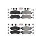 AmeriBRAKES Front Rear Semi-Metallic Disc Brake Pads Kit For Ford F-250 Super Duty F-350 KNF-100828