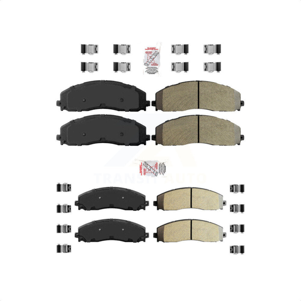 AmeriBRAKES Front Rear Semi-Metallic Disc Brake Pads Kit For Ford F-250 Super Duty F-350 F-450 KNF-100832