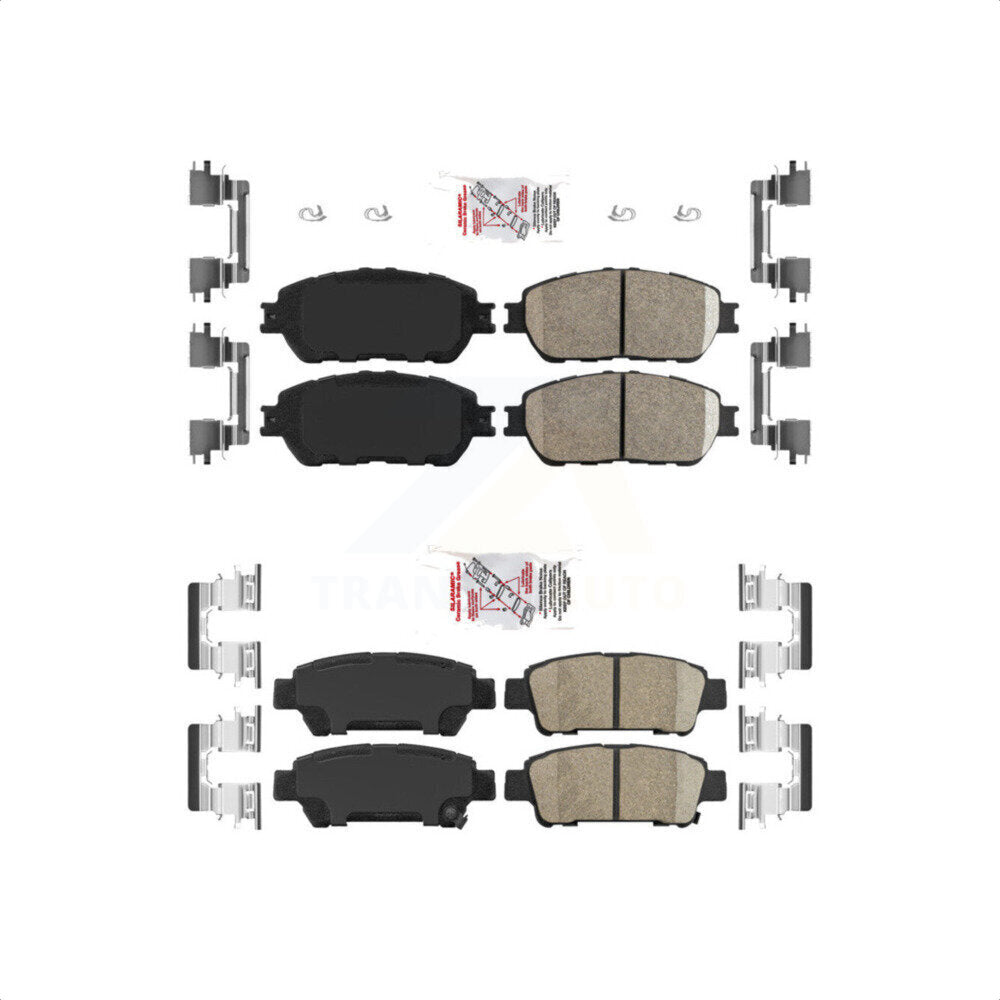 AmeriBRAKES Front Rear Ceramic Disc Brake Pads Kit For 2004-2010 Toyota Sienna KNF-100842