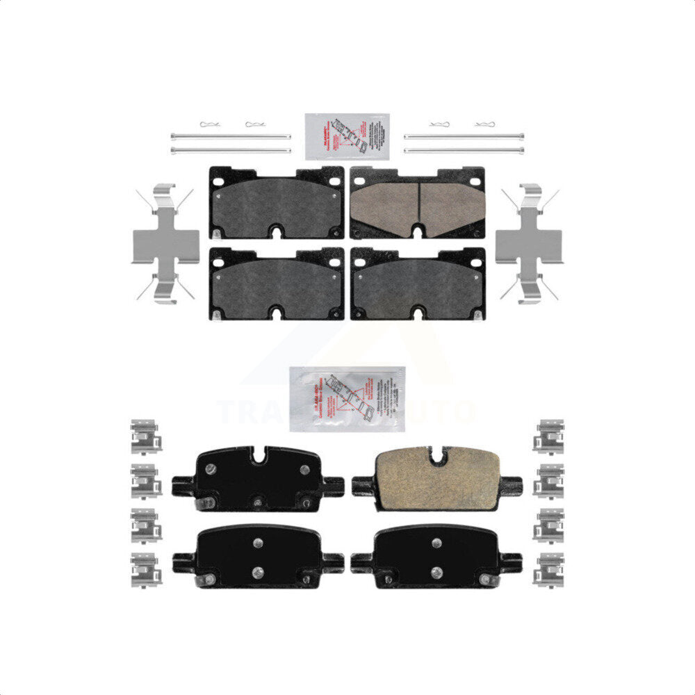 AmeriBRAKES Front Rear Ceramic Disc Brake Pads Kit For Chevrolet Silverado 1500 GMC Sierra Cadillac Tahoe Yukon Escalade Suburban XL ESV LTD Limited KNF-100856