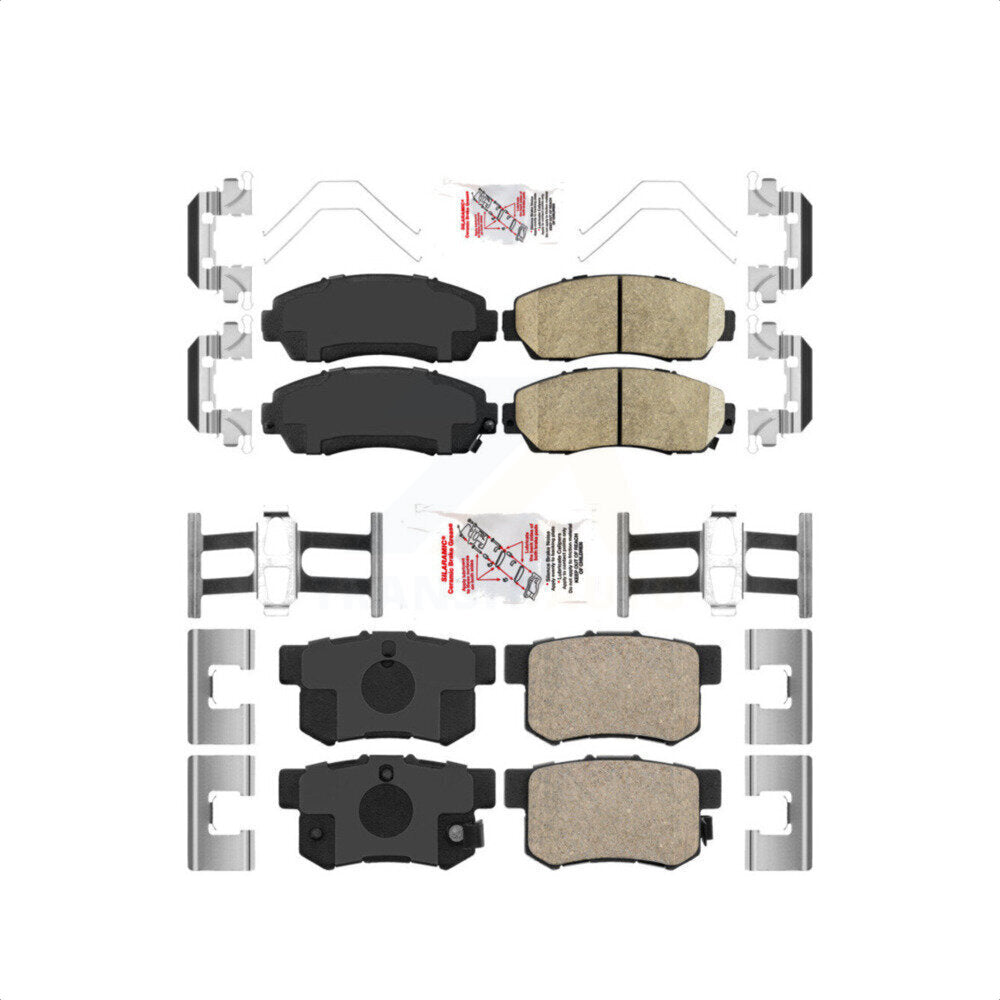 AmeriBRAKES Front Rear Ceramic Disc Brake Pads Kit For Honda Civic Acura RDX KNF-100863