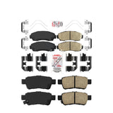 AmeriBRAKES Front Rear Ceramic Disc Brake Pads Kit For 2005-2010 Honda Odyssey KNF-100868