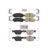 AmeriBRAKES Front Rear Ceramic Disc Brake Pads Kit For 2016-2019 Subaru Legacy 2.5L KNF-100884