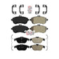 AmeriBRAKES Front Rear Semi-Metallic Disc Brake Pads Kit For Mercedes-Benz C300 C250 C230 KNF-100887