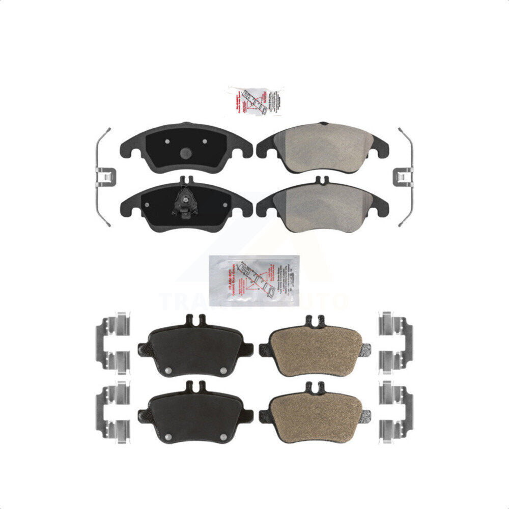 AmeriBRAKES Front Rear Semi-Metallic Disc Brake Pads Kit For Mercedes-Benz SLK250 SLK350 SLK300 SLC300 KNF-100889