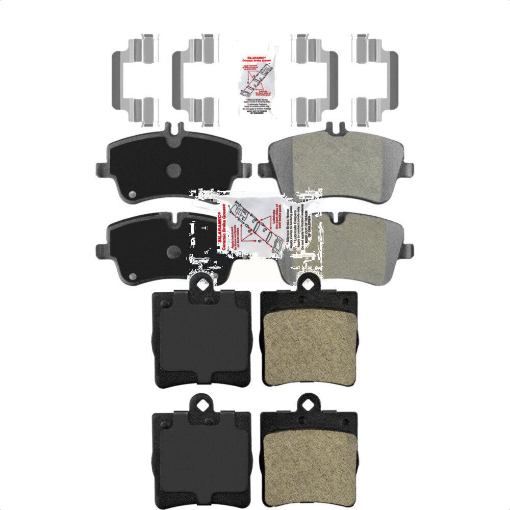 AmeriBRAKES Front Rear Semi-Metallic Disc Brake Pads Kit For Mercedes-Benz C230 C240 SLK280 SLK300 KNF-100892