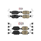 AmeriBRAKES Front Rear Ceramic Disc Brake Pads Kit For Fiat 500 KNF-100906