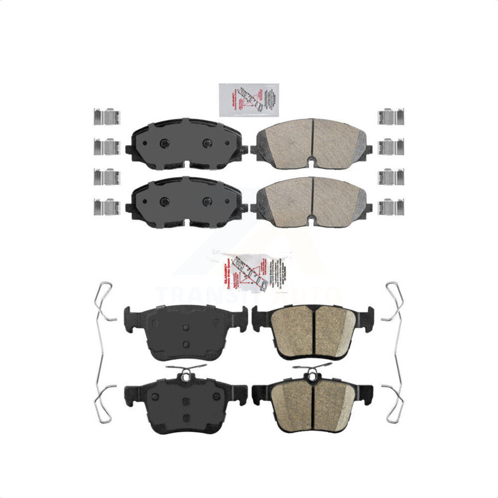 AmeriBRAKES Front Rear Ceramic Disc Brake Pads Kit For Volkswagen Atlas Cross Sport KNF-100927