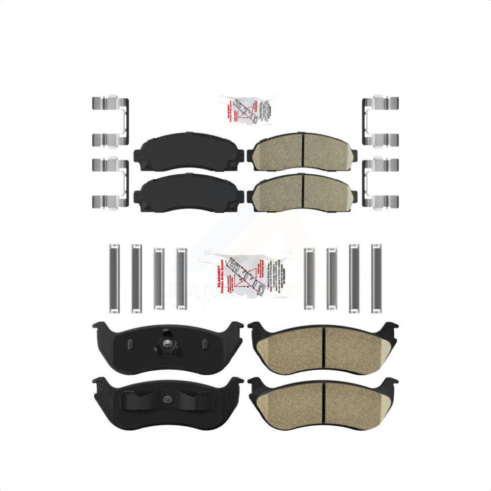 AmeriBRAKES Front Rear Ceramic Disc Brake Pads Kit For Ford Explorer Mercury Mountaineer KNF-100930