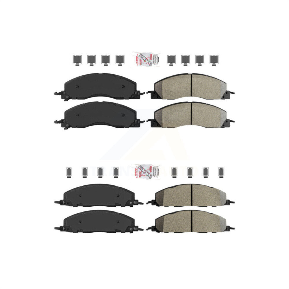 AmeriBRAKES Front Rear Semi-Metallic Disc Brake Pads Kit For Ram 2500 3500 1500 Dodge KNF-100951