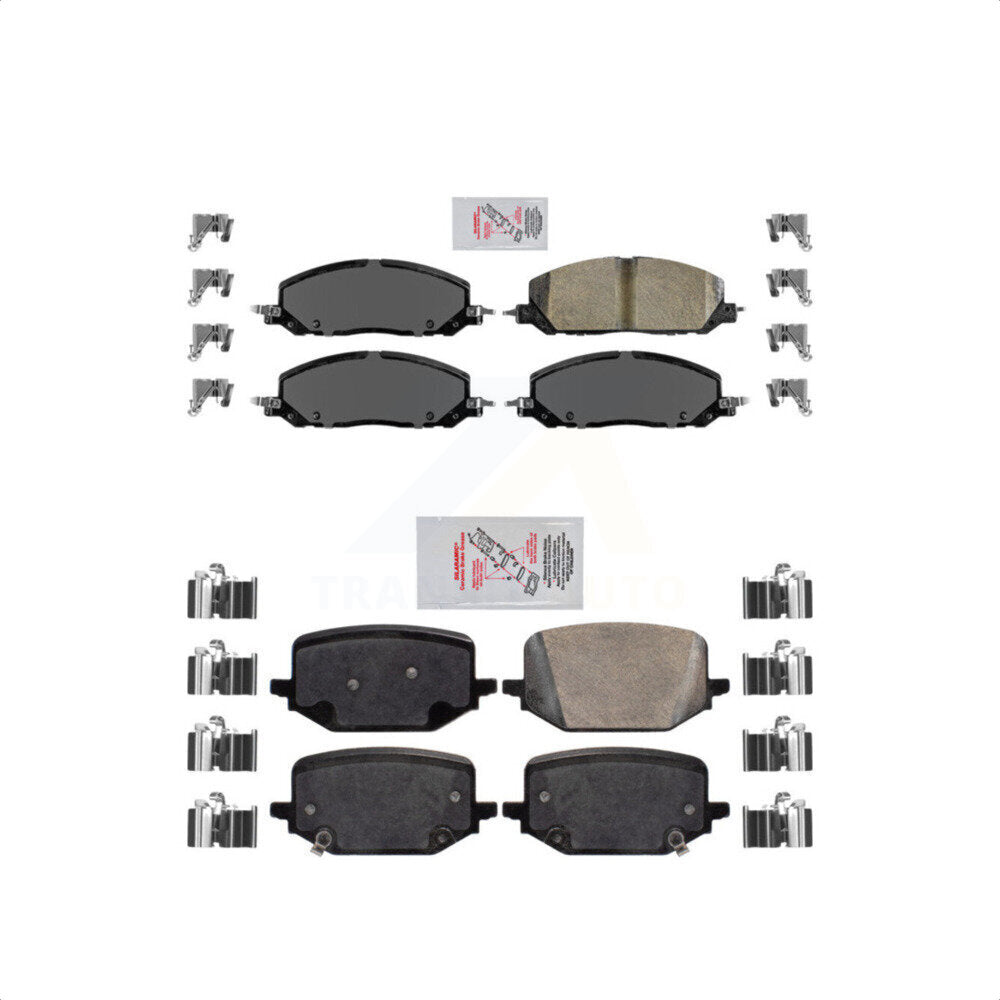 AmeriBRAKES Front Rear Ceramic Disc Brake Pads Kit For Lincoln Aviator Ford Police Interceptor Utility KNF-100958