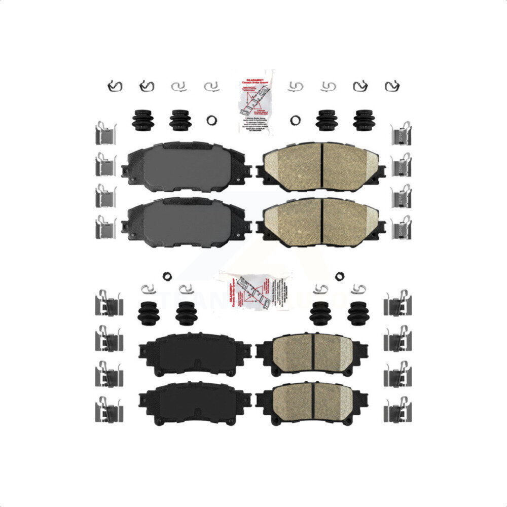 AmeriBRAKES Front Rear Ceramic Disc Brake Pads Kit For 2016-2020 Toyota Mirai KNF-100964