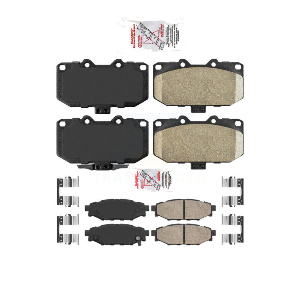 AmeriBRAKES Front Rear Ceramic Disc Brake Pads Kit For 2008-2010 Subaru Impreza WRX KNF-100973