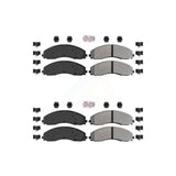 AmeriBRAKES Front Rear Semi-Metallic Disc Brake Pads Kit For Ford F-450 Super Duty F-550 F-600 KNF-100989