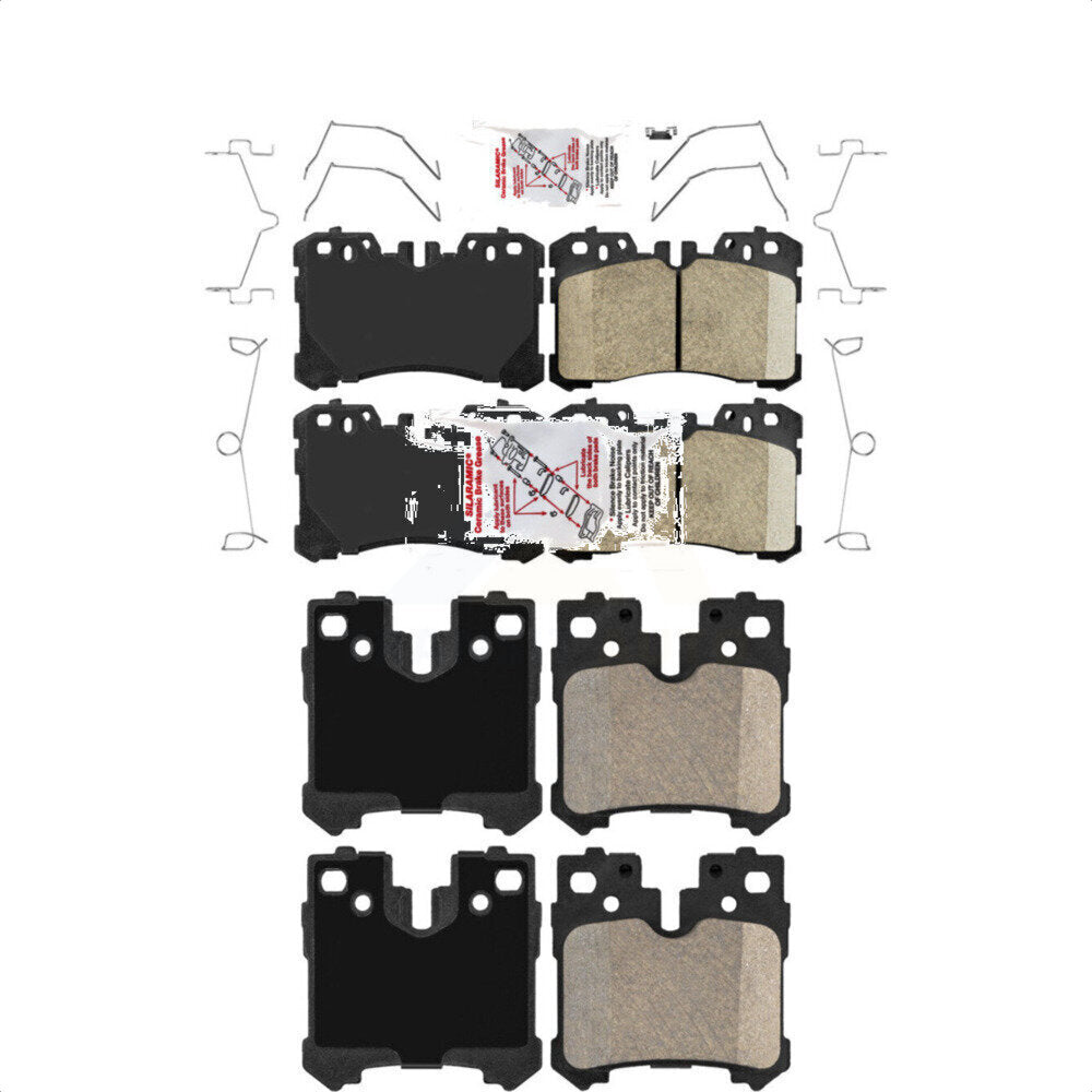 AmeriBRAKES Front Rear Ceramic Disc Brake Pads Kit For Lexus LS460 LS500 LS600h LS500h KNF-100990