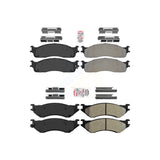 AmeriBRAKES Front Rear Semi-Metallic Disc Brake Pads Kit For Dodge Ram 2500 1500 3500 KNF-100992