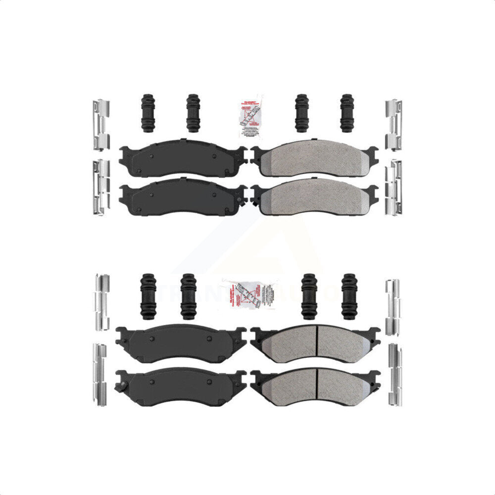 AmeriBRAKES Front Rear Semi-Metallic Disc Brake Pads Kit For Dodge Ram 2500 1500 3500 KNF-100995