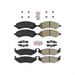 AmeriBRAKES Front Rear Semi-Metallic Disc Brake Pads Kit For Ram 1500 Dodge Classic Durango Chrysler Aspen KNF-101000