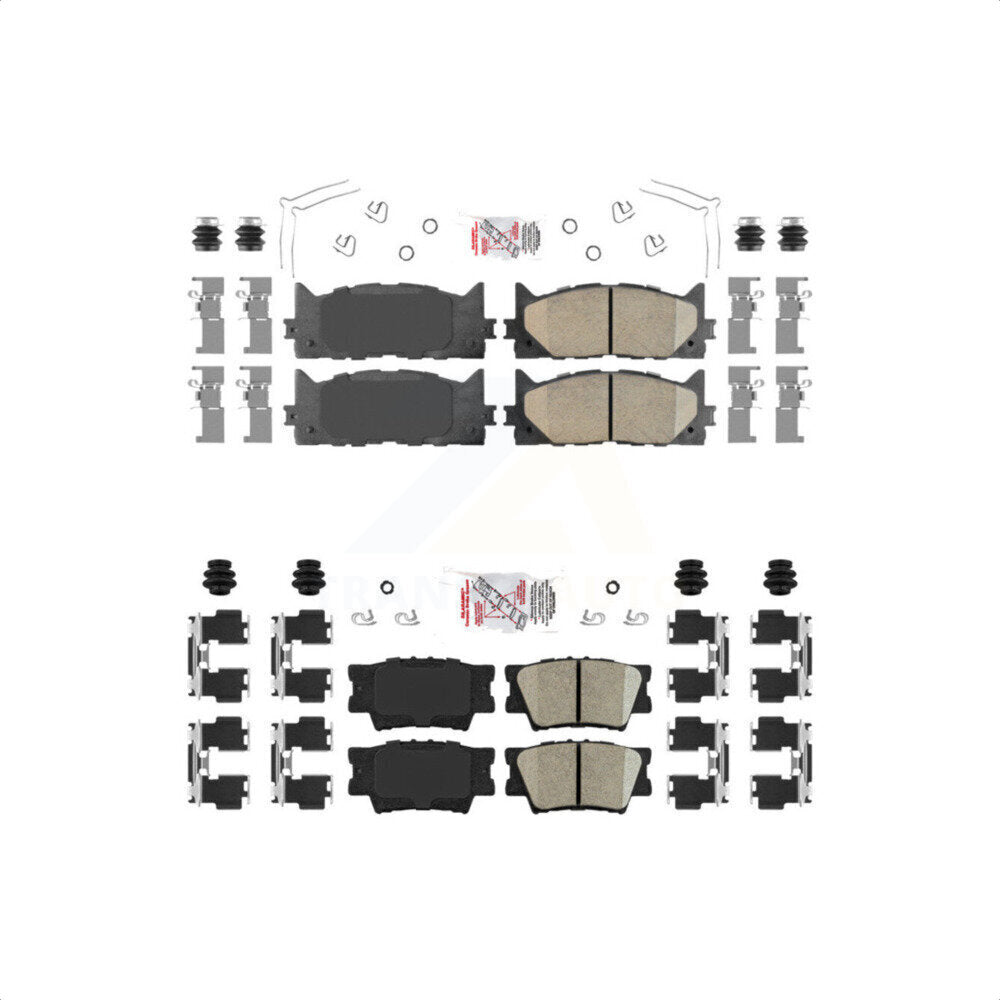 AmeriBRAKES Front Rear Ceramic Disc Brake Pads Kit For Toyota Camry Lexus ES350 Avalon ES300h KNF-101020