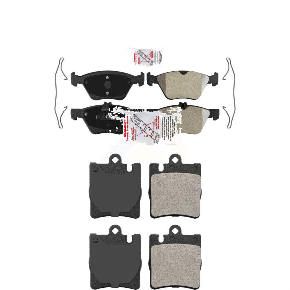 AmeriBRAKES Front Rear Semi-Metallic Disc Brake Pads Kit For Mercedes-Benz E320 CLK320 E430 CLK430 KNF-101027