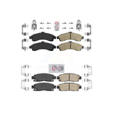 AmeriBRAKES Front Rear Ceramic Disc Brake Pads Kit For Chevrolet Trailblazer GMC Envoy EXT XL Buick Rainier Oldsmobile Bravada XUV SSR Isuzu Ascender Saab 9-7x KNF-101029