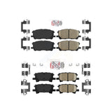 AmeriBRAKES Front Rear Ceramic Disc Brake Pads Kit For Lexus Toyota Highlander RX350 RX330 RX400h KNF-101032
