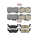 AmeriBRAKES Front Rear Ceramic Disc Brake Pads Kit For Hummer H3 H3T KNF-101034